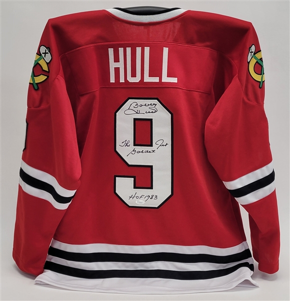 Bobby Hull Autographed & Multi-Inscribed Custom Jersey JSA