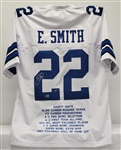 Emmitt Smith Autographed Custom Stat Jersey Beckett