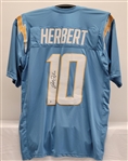 Justin Herbert Autographed Custom Jersey Beckett