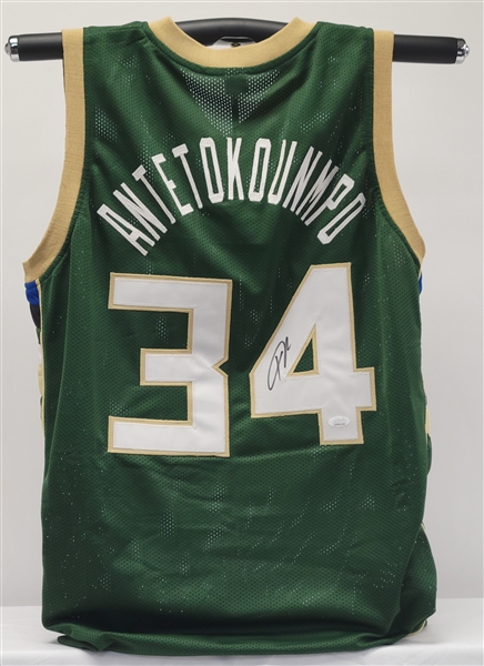 Giannis Antetokounmpo Autographed Custom Jersey JSA