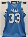 Larry Bird Autographed Custom College Jersey