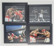 Lot of 4 Boxing Autographed & Framed 8x10 Photos w/ Sugar Ray Leonard