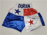 Roberto Duran Autographed Replica Boxing Shorts JSA