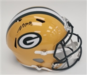 Davante Adams Autographed Green Bay Packers Full Size Speed Replica Helmet JSA