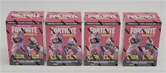 Lot of 4 Factory Sealed 2021 Fortnite Series 3 Blaster Boxes