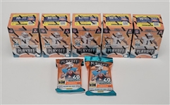 Lot of 7 Factory Sealed 2021 Panini Playoff Football Blaster Boxes & Packs