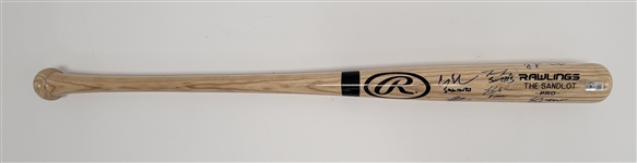 "The Sandlot" Cast Autographed Rawlings Bat w/ Beckett LOA