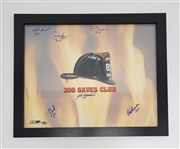 300 Saves Club Autographed & Framed 16x20 Photo w/ 6 Signatures