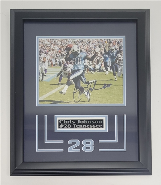 Chris Johnson Autographed & Framed 8x10 Photo