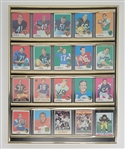 1969 Topps Football Framed Card Display w/ Stars & Hall of Famers