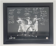 Cy Young Winners Autographed & Inscribed Framed 16x20 Photo w/ 15 Signatures