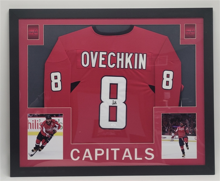 Alexander Ovechkin Autographed & Framed Custom Jersey JSA