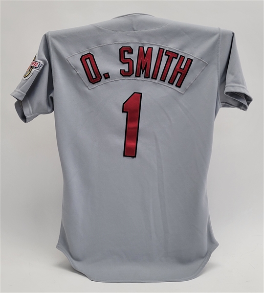 Ozzie Smith 1992 St. Louis Cardinals Game Used Jersey w/ Dave Miedema LOA