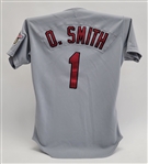 Ozzie Smith 1992 St. Louis Cardinals Game Used Jersey w/ Dave Miedema LOA