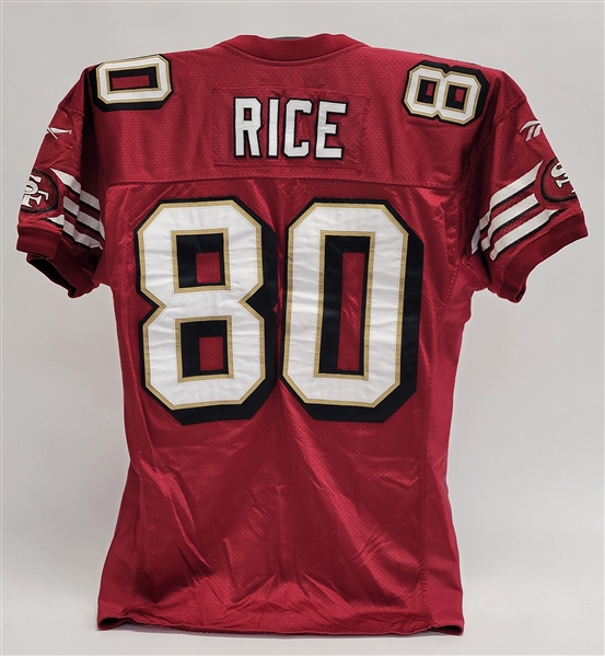 Jerry Rice 1998 San Francisco 49ers Game Used Jersey w/ Dave Miedema LOA