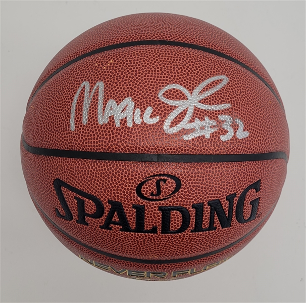 Magic Johnson Autographed Spalding Basketball Beckett