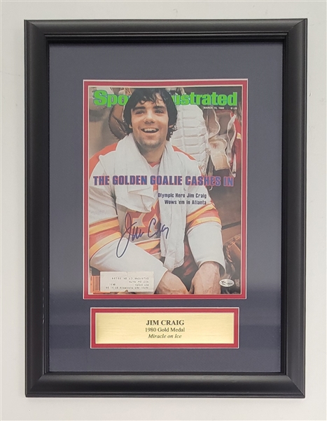 Jim Craig Autographed & Framed 1980 Sports Illustrated Cover