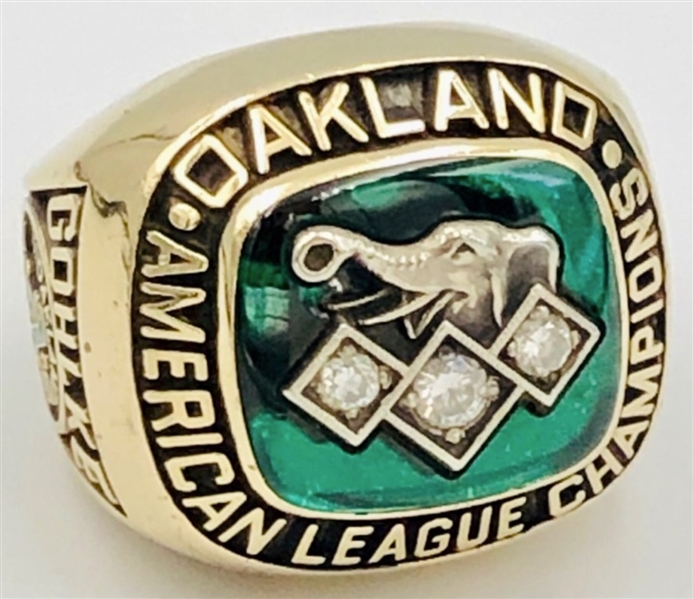 Oakland Athletics 1990 American League Championship Ring 10k Gold w/Diamonds Made by Jostens