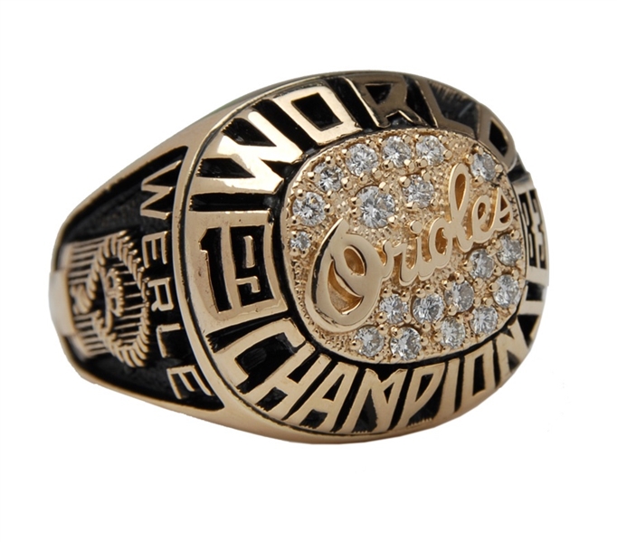 Baltimore Orioles 1983 World Series Champions 10K Gold Ring w/Diamonds