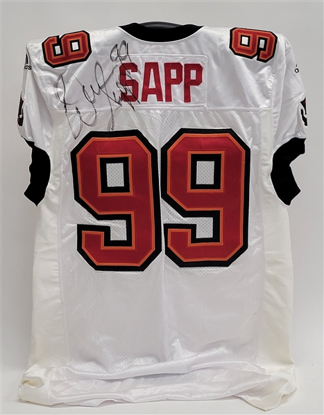 Warren Sapp 2000 Game Issued & Autographed Tampa Bay Buccaneers Jersey Beckett w/ Dave Miedema LOA