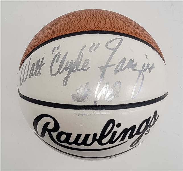 Walt "Clyde" Frazier & Willis Reed Dual Autographed Rawlings Basketball Beckett