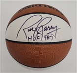 Rick Barry Autographed & HOF Inscribed Mini Basketball Beckett