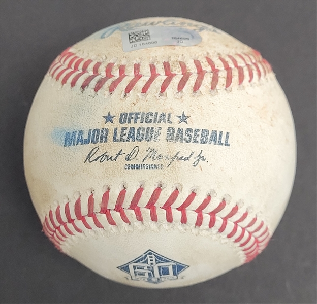 2018 San Francisco Giants vs. Milwaukee Brewers Game Used Baseball MLB