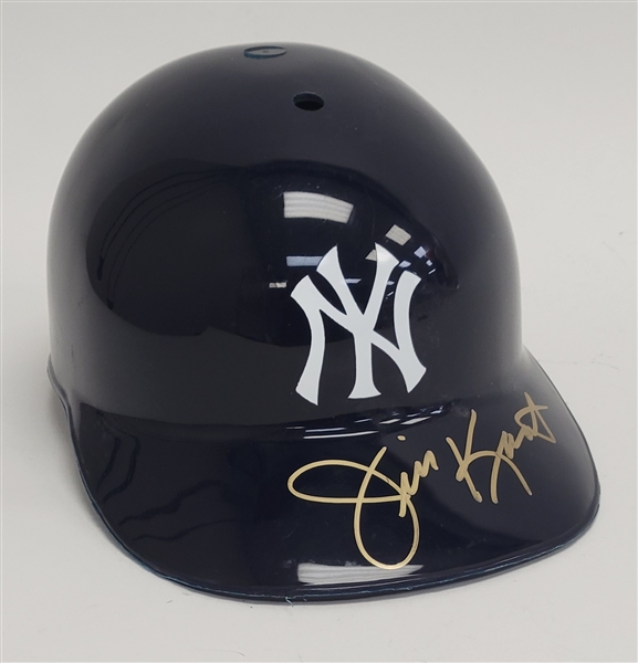 Jim Kaat Autographed New York Yankees Full Size Replica Batting Helmet Beckett