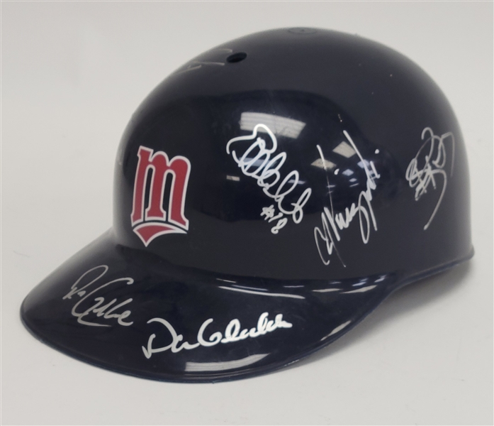 Minnesota Twins Autographed Full Size Replica Batting Helmet w/ Johan Santana