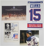 Lot of (4) 1980 USA Olympic Autographed Items Beckett (1 LOA)