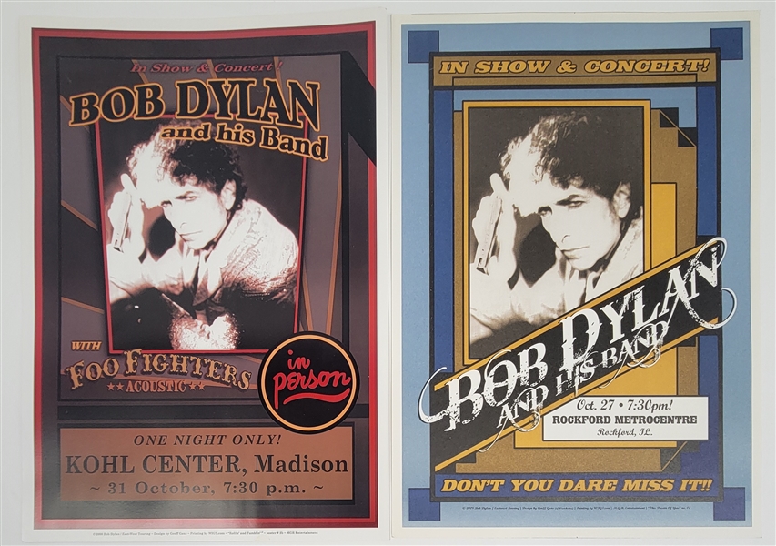 Lot of 2 Bob Dylan 2006 & 2009 Concert Posters