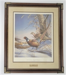 Herb Brooks Autographed & Framed "Uninvited Guests - Ringnecked Pheasants" Artwork LE #2981/7500 w/ Beckett LOA