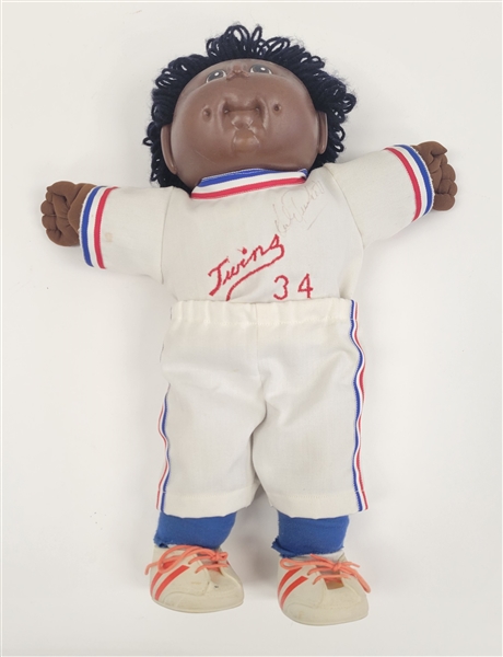 Kirby Puckett Autographed Vintage 1984 Rookie Year MN Thomas One-of-a-Kind Doll w/ Beckett LOA