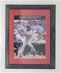 Kirby Puckett Autographed & Framed Minnesota Twins 14x18 Poster w/ Beckett LOA