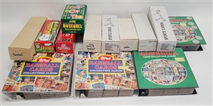 Extensive Collection of Baseball & Football Cards w/ Sets