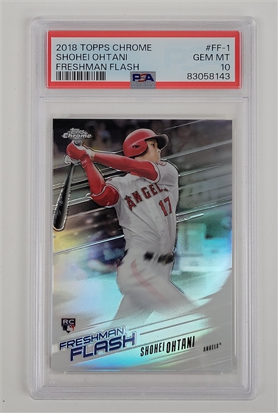 Shohei Ohtani 2018 Topps Chrome Freshman Flash #FF-1 Rookie Card PSA 10