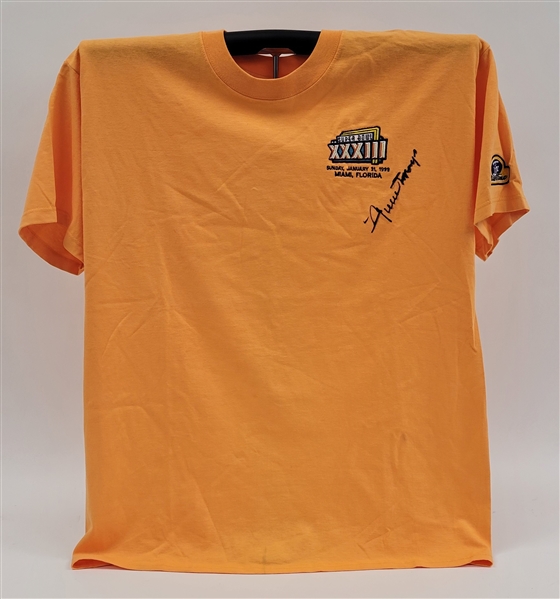 Willie Mays Autographed Super Bowl XXXIII Shirt w/ Beckett LOA