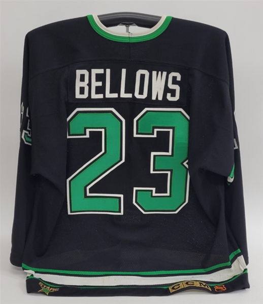 Brian Bellows 1992-93 Minnesota North Stars Game Issued Jersey w/ 100-Year Stanley Cup Patch