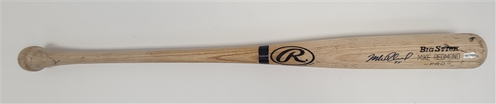 Mike Redmond July 4, 2007 Minnesota Twins Game Used & Autographed Bat MLB