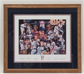 Minnesota Twins "40 Years" Autographed & Framed Terrence Fogarty Lithograph LE #52/70 Signed by Puckett, Killebrew, Carew, Oliva, & Hrbek w/ Beckett LOA