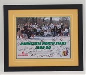 1989-90 Minnesota North Stars Team Signed & Framed 18x24 Photo w/ Beckett LOA