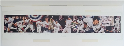 Minnesota Twins 1987 World Class Champions Autographed Terrence Fogarty Print RARE Printers Proof #8/10 w/ Puckett