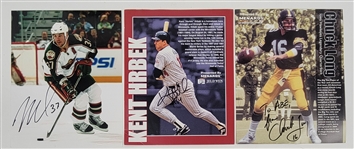 Lot of 3 Kent Hrbek, Wes Walz, & Chuck Long Autographed 8x10 Photos