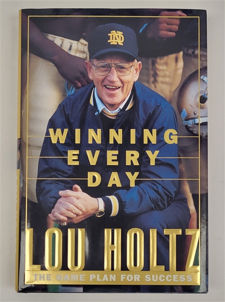 Lou Holtz Autographed "Winning Every Day" Book