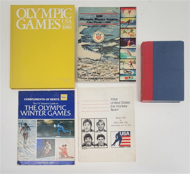 Lot of (5) 1980 & 1984 Olympic Books & Programs