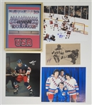 Lot of (5) 1980 USA Olympic Related Photos w/ 3 Autographs