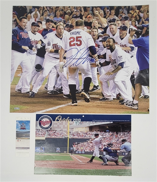 Jim Thome Autographed Minnesota Twins 16x20 Photo