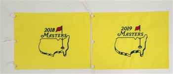 Lot of (2) 2018 & 2019 Masters Golf Flags