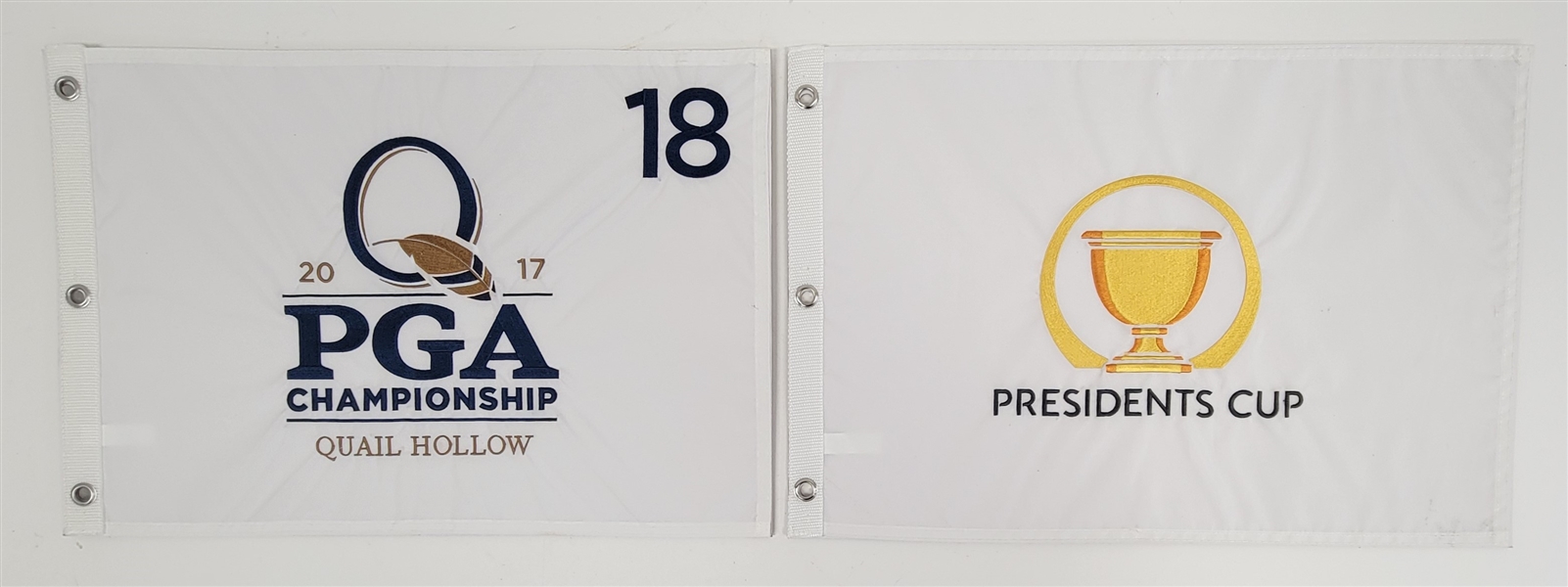 Lot of 2 PGA Championship & Presidents Cup Golf Flags