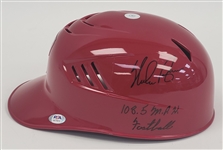 Nolan Ryan Autographed & Inscribed Texas Rangers Full Size Replica Batting Helmet PSA/DNA